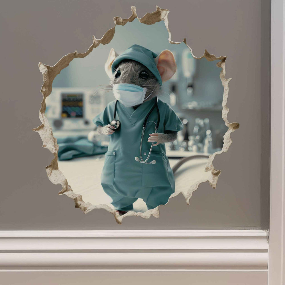 Doctor Surgeon Mouse Hole Decal - My Wonderful Walls