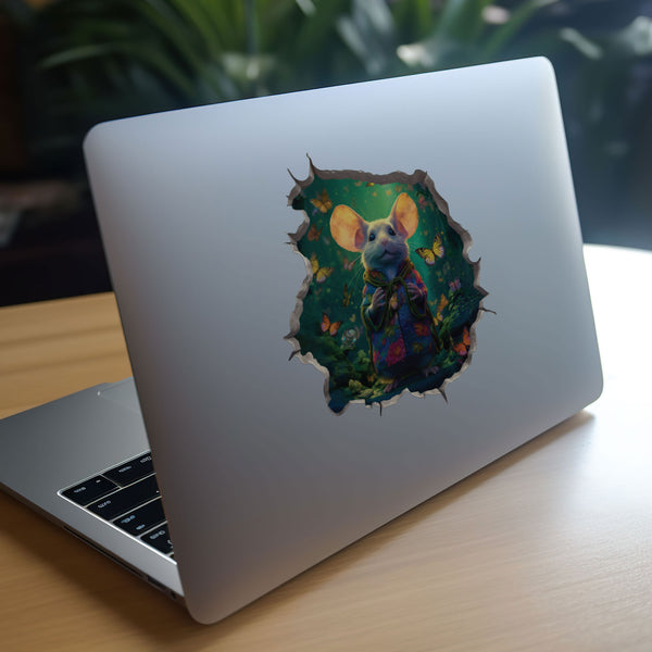 Druid mouse decal on laptop