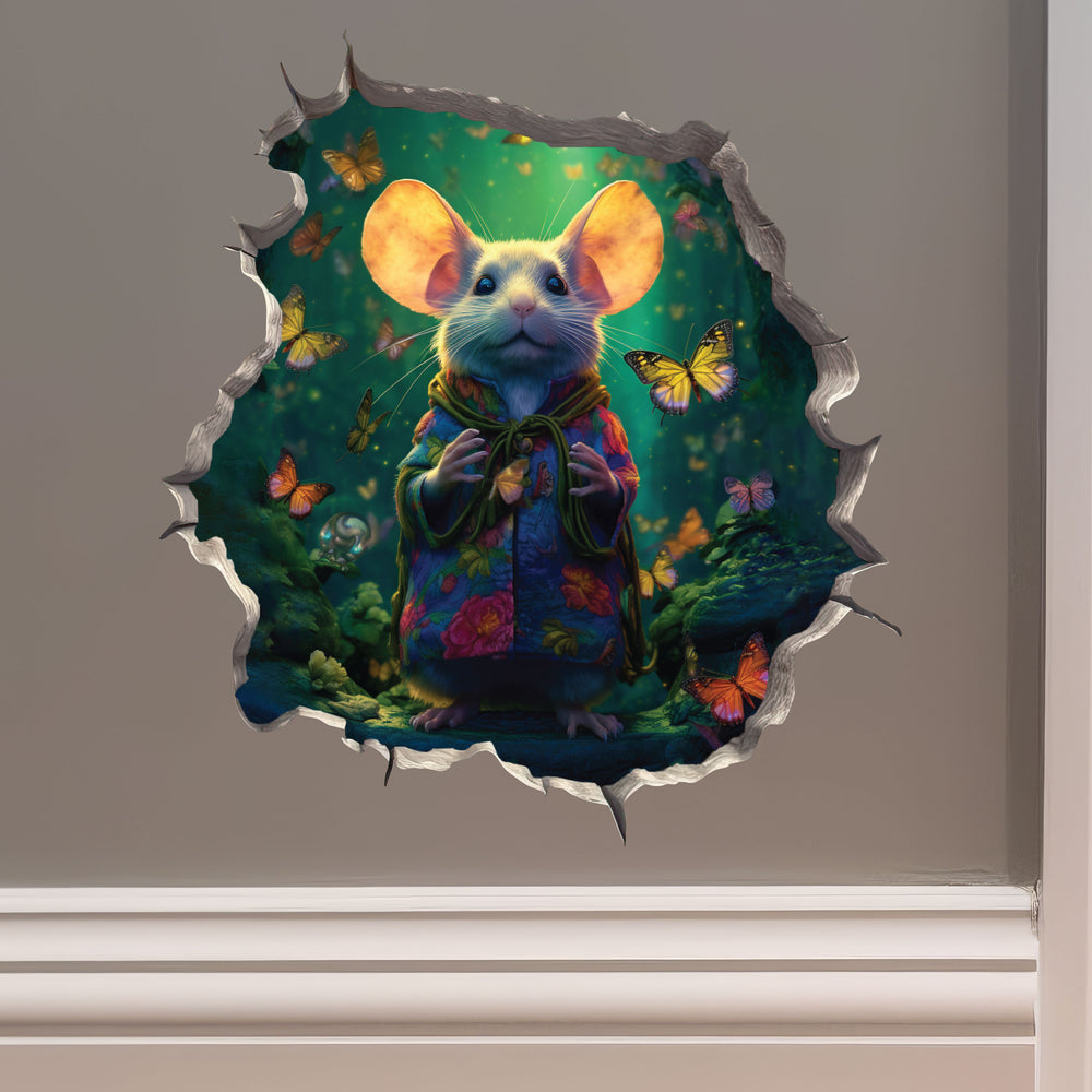 Druid Mouse in a Mouse Hole Decal