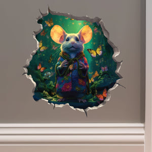 Druid Mouse in a Mouse Hole Decal