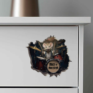 Drummer Mouse Hole Decal - My Wonderful Walls