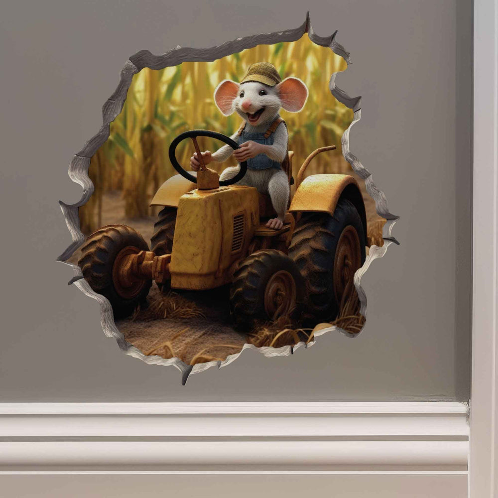 Farmer Mouse Hole Decal - My Wonderful Walls
