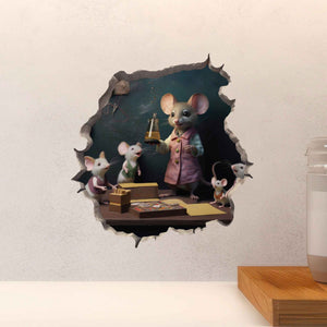 Female Teacher Mouse Hole Decal - My Wonderful Walls