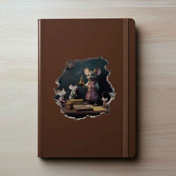 Female Teacher Mouse Hole Decal - My Wonderful Walls