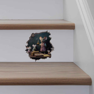 Female Teacher Mouse Hole Decal - My Wonderful Walls