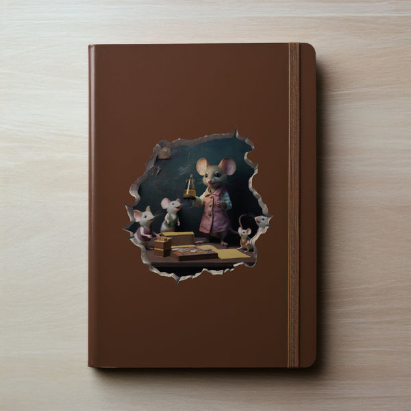 Female Teacher Mouse decal on notebook