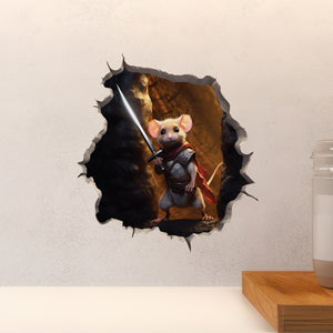 Knight Mouse Hole Decal