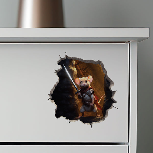 Knight Mouse Hole Decal