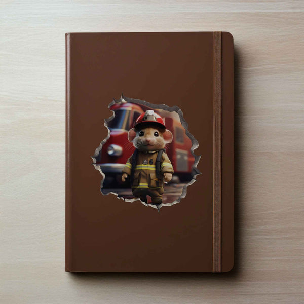 Firefighter Mouse Hole Decal - My Wonderful Walls