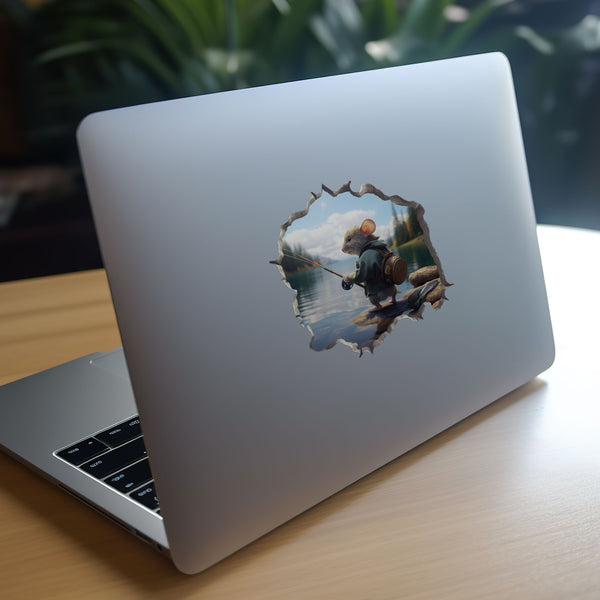 Fisherman Mouse Hole Decal