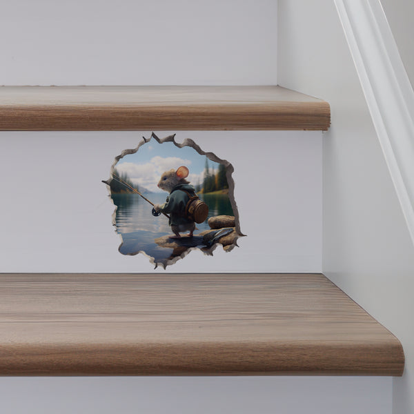 Fisherman Mouse Hole Decal