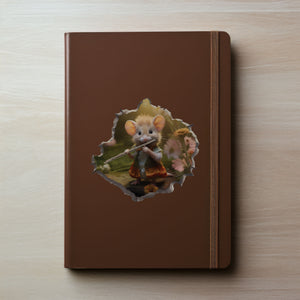 Flute Mouse decal on notebook