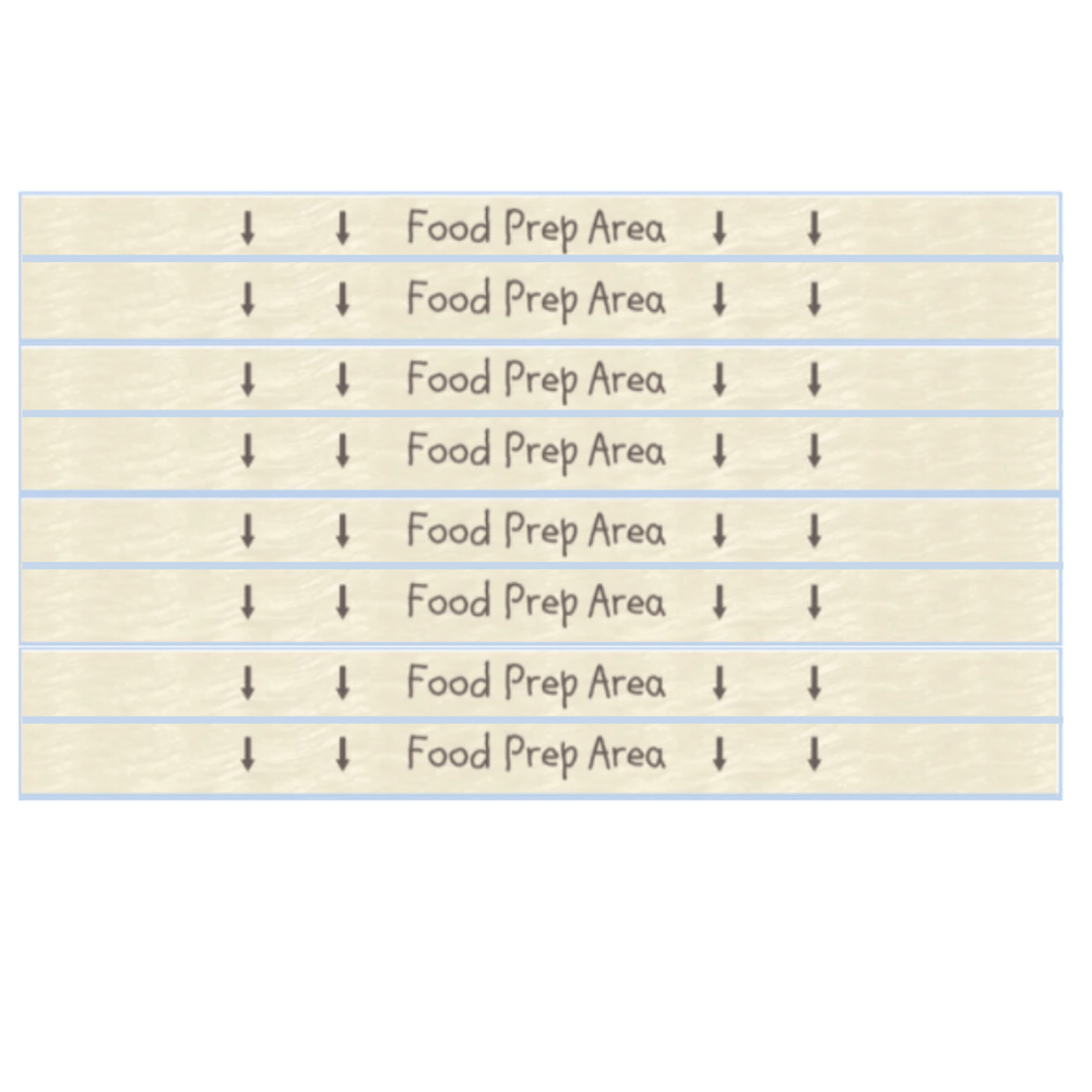 Food Prep Area Signs - Set of 8 (CORPORATE ONLY) - My Wonderful Walls