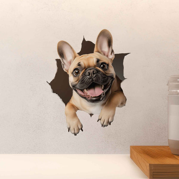 French Bulldog Hole Decal - My Wonderful Walls