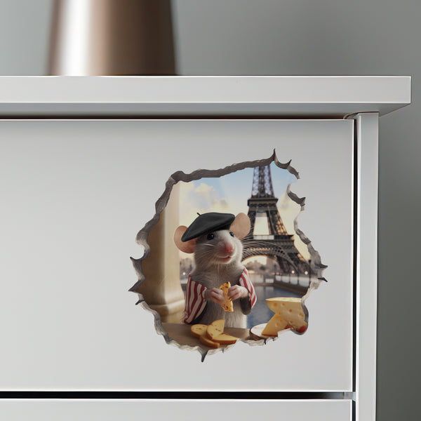 French Effiel Tower Mouse decal on dresser