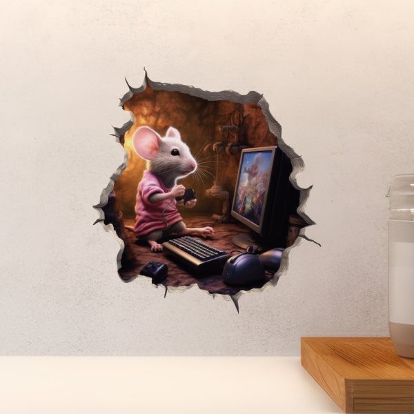 Gaming Mouse decal above countertop