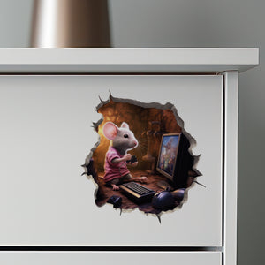 Gaming Mouse decal on dresser