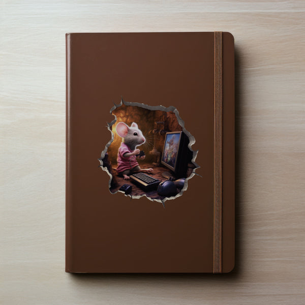 Gaming Mouse decal on notebook