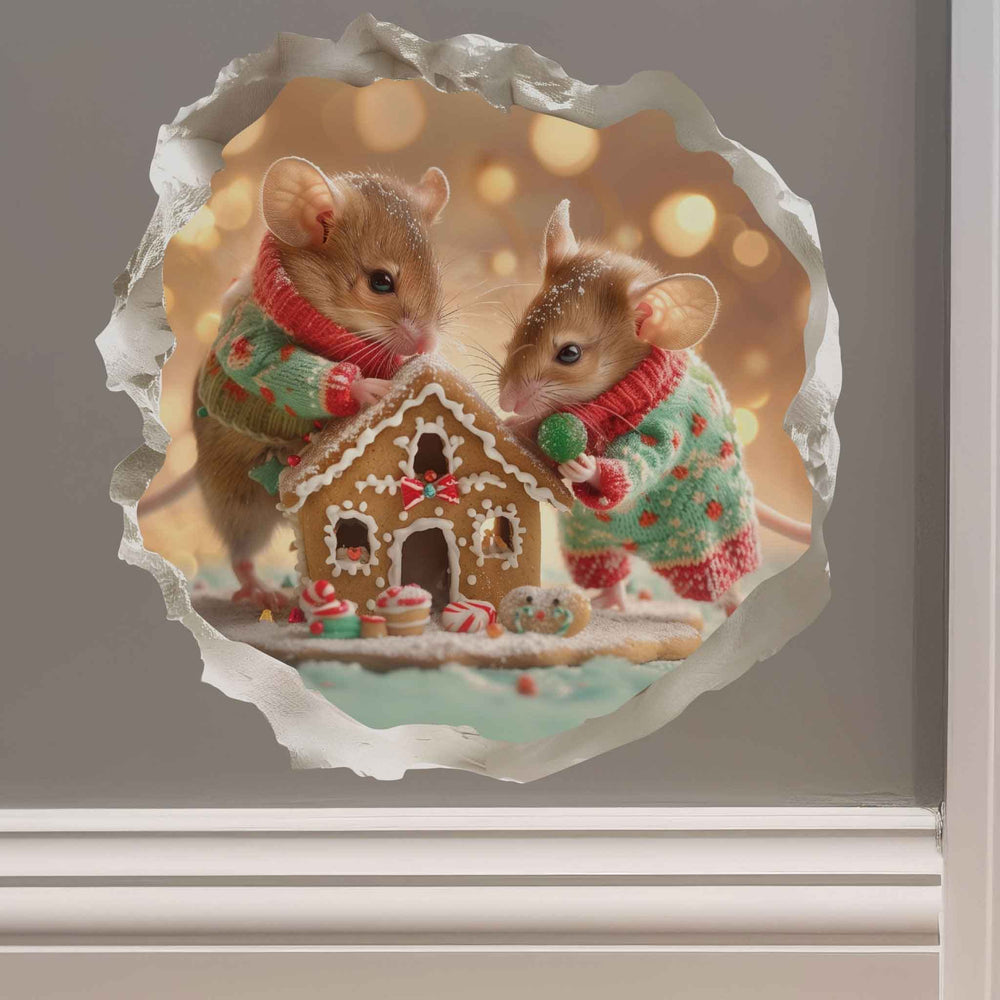 Gingerbread House Mouse Hole Decal - My Wonderful Walls
