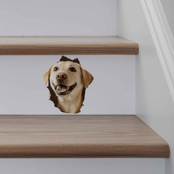 Golden Retriever Dog Hole Decal - My Wonderful Walls