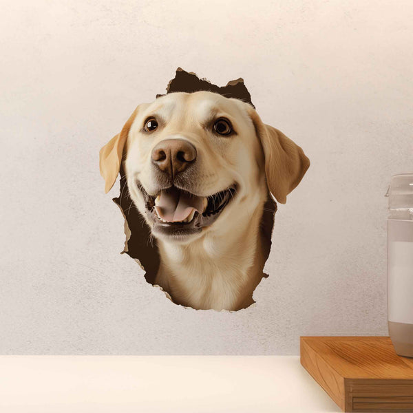 Golden Retriever Dog Hole Decal - My Wonderful Walls