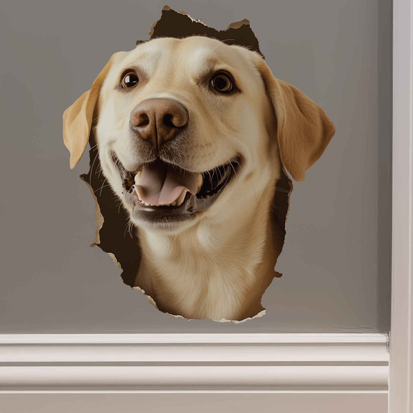 Golden Retriever Dog Hole Decal - My Wonderful Walls