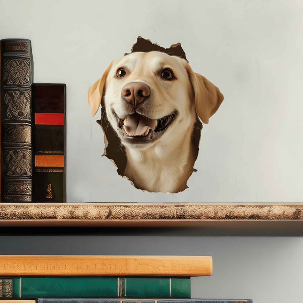 Golden Retriever Dog Hole Decal - My Wonderful Walls