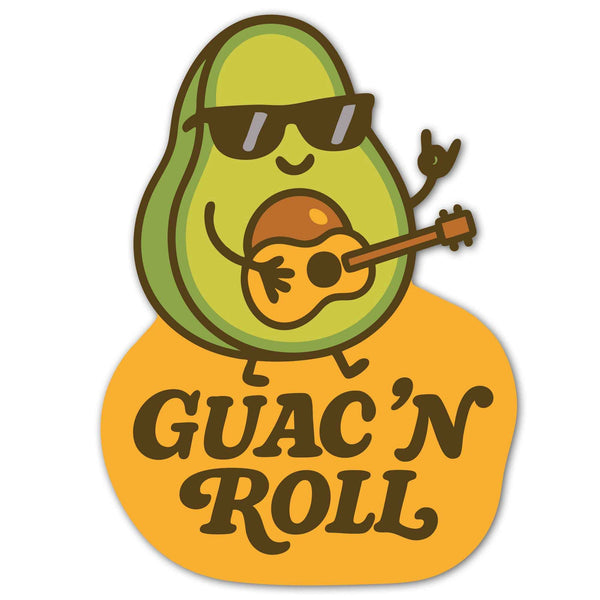 Guac 'N Roll Avocado Pun Decal - My Wonderful Walls
