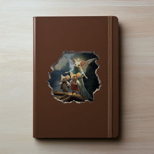 Guardian Angel Mouse decal on notebook