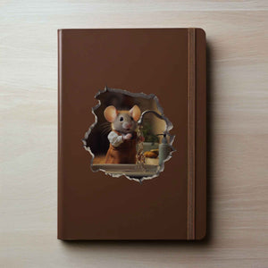 Hand Washing Mouse in Mouse Hole Decal - My Wonderful Walls