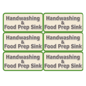 Handwashing & Food Prep Sink Signs - Set of 6 (CORPORATE ONLY) - My Wonderful Walls