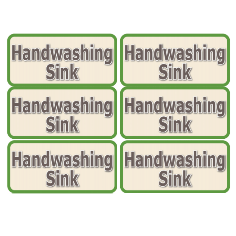 Handwashing Sink Signs - Set of 6 (CORPORATE ONLY) - My Wonderful Walls