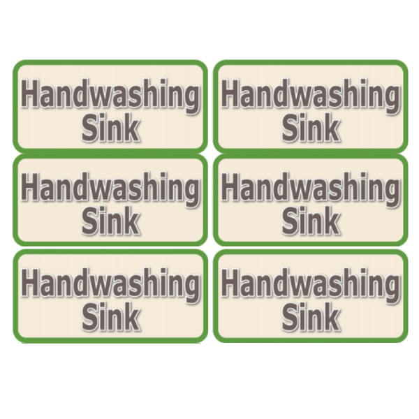Handwashing Sink Signs - Set of 6 (CORPORATE ONLY) - My Wonderful Walls