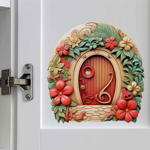 Hibiscus Hideaway Fairy Door Decal - My Wonderful Walls