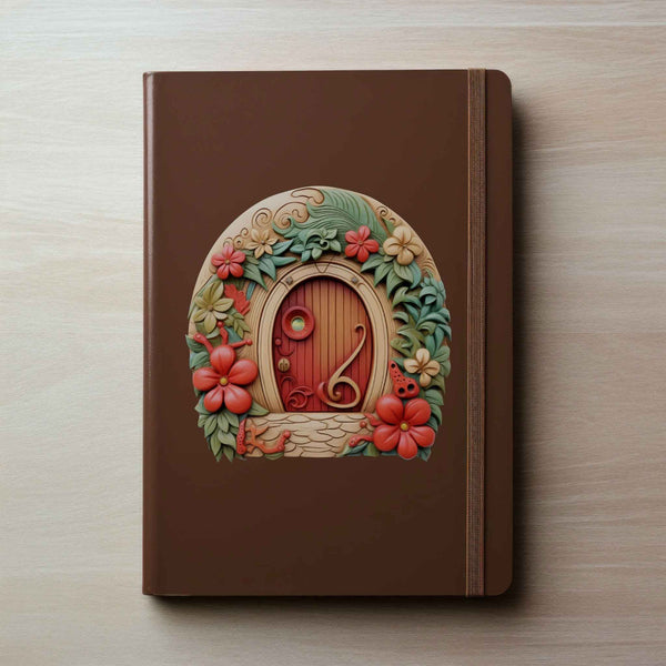 Hibiscus Hideaway Fairy Door Decal - My Wonderful Walls