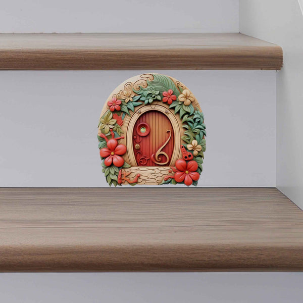 Hibiscus Hideaway Fairy Door Decal - My Wonderful Walls