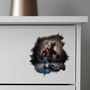 Hockey Mouse Hole Decal - My Wonderful Walls