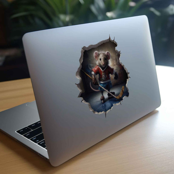 Hockey Mouse Hole Decal - My Wonderful Walls