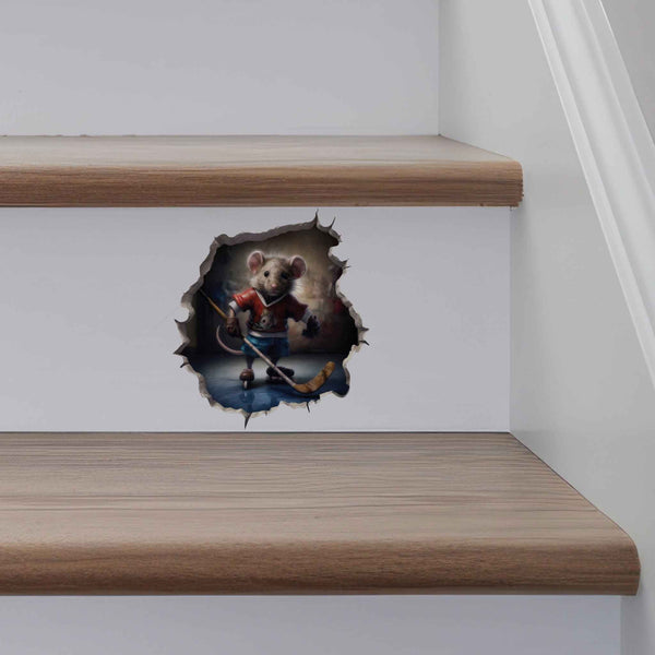 Hockey Mouse Hole Decal - My Wonderful Walls