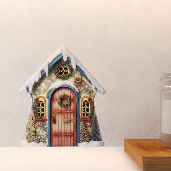 Holly Jolly Hideaway Fairy Door Decal - My Wonderful Walls