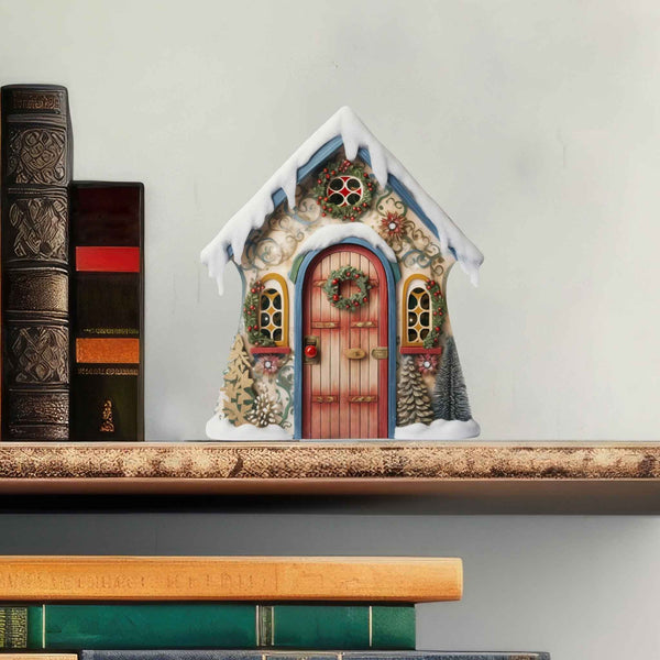 Holly Jolly Hideaway Fairy Door Decal - My Wonderful Walls