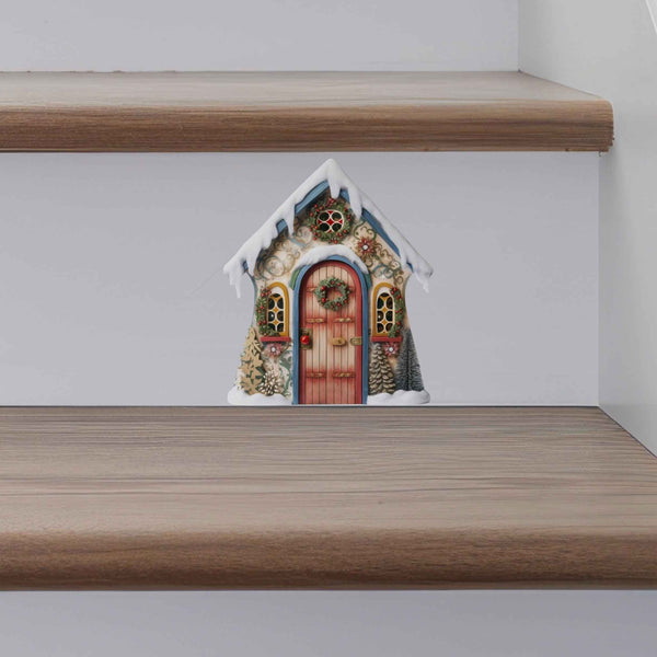Holly Jolly Hideaway Fairy Door Decal - My Wonderful Walls