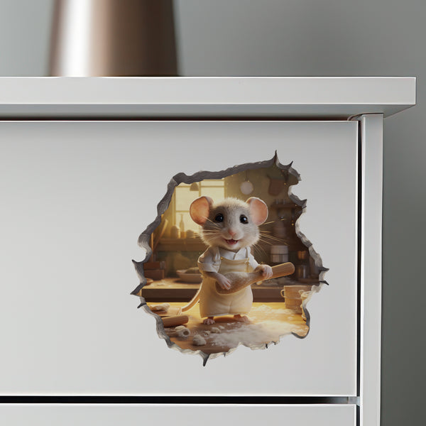 Home Baker Mouse decal on dresser
