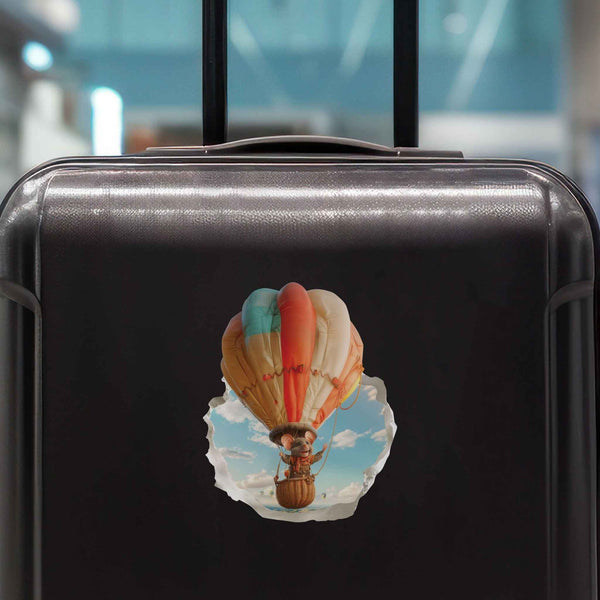 Hot Air Balloon Mouse Hole Decal - My Wonderful Walls