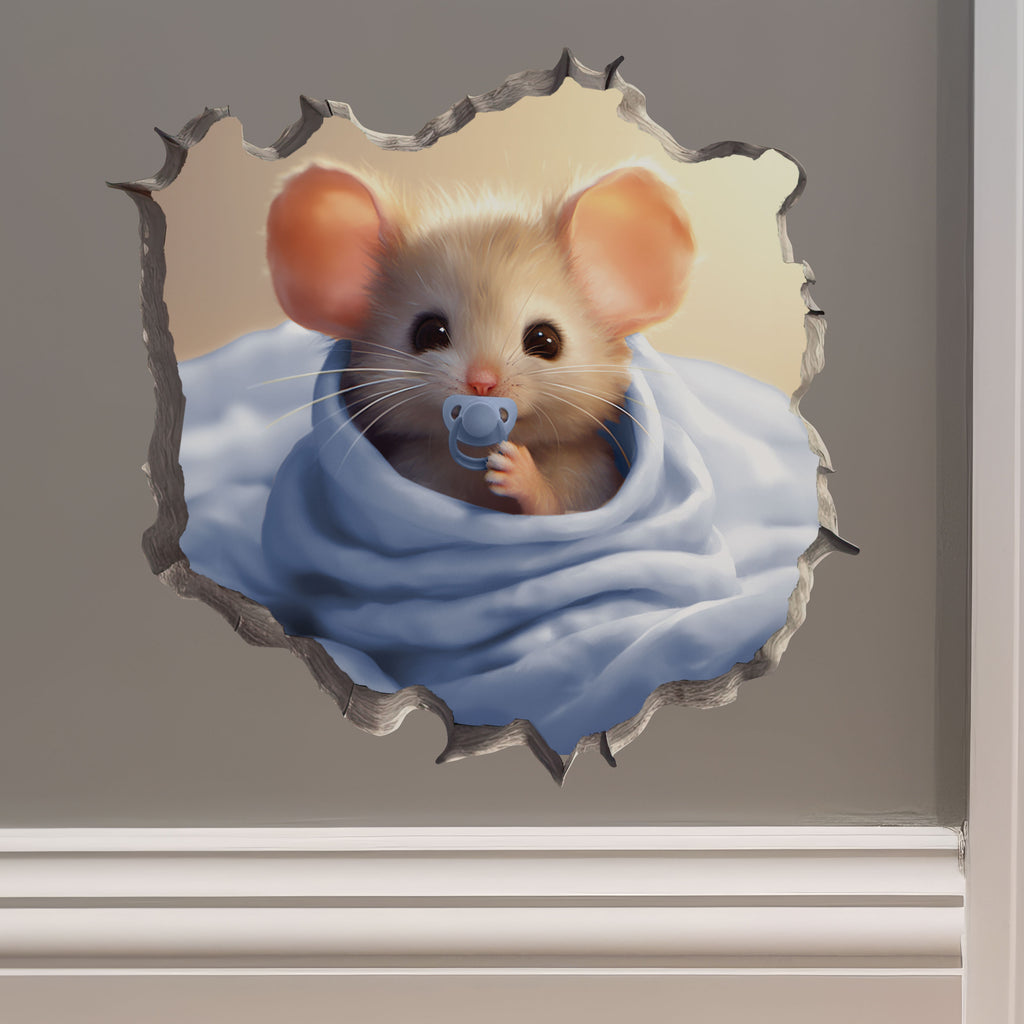 Baby Boy Mouse decal on wall
