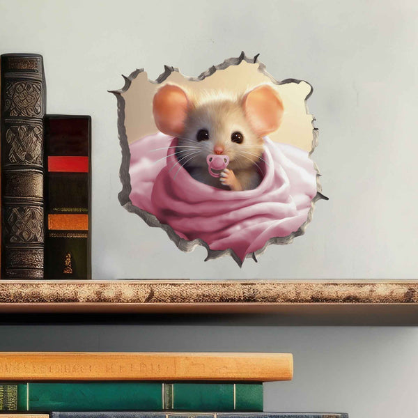 It's a Girl Mouse Hole Decal - My Wonderful Walls
