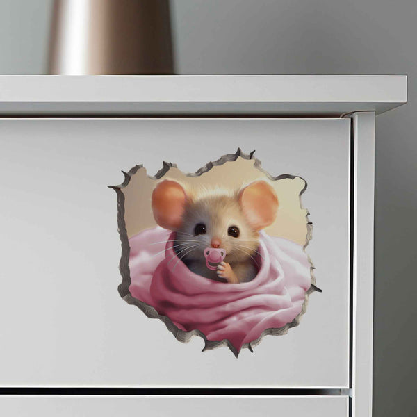 It's a Girl Mouse Hole Decal - My Wonderful Walls