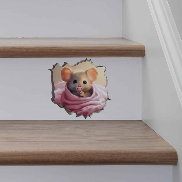 It's a Girl Mouse Hole Decal - My Wonderful Walls