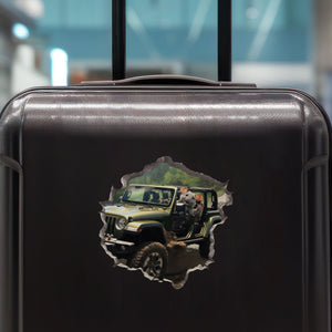 Jeep Wrangler Mouse decal on luggage