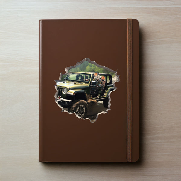 Jeep Wrangler Mouse decal on notebook